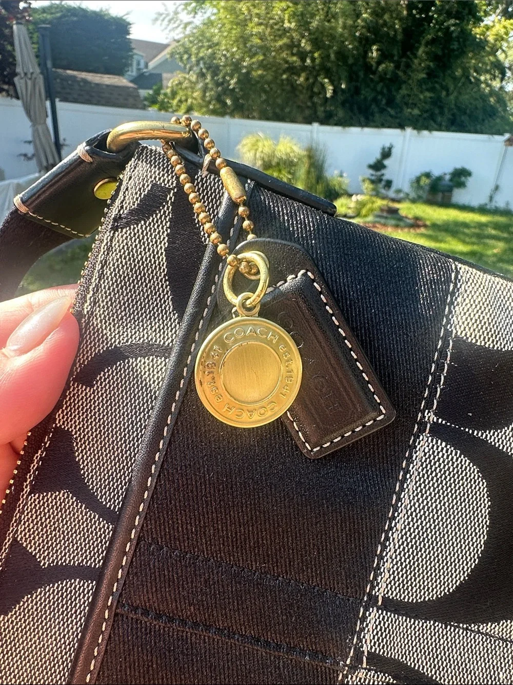 Coach Striped Signature Canvas Swingpack Crossbody - Picture 3 of 6
